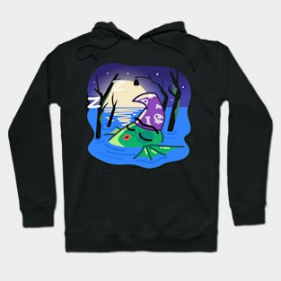 Kappa sleeps in the water under the moonlight Hoodie